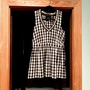 Cynthia Rowley black checked dress or top.